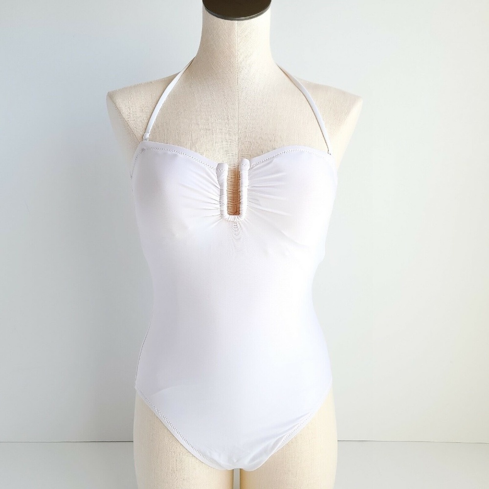 J Crew U-Front Bandeau One Piece Swimsuit
